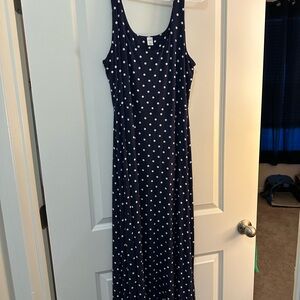 Old Navy Blue Scoop Neck Sleeveless Maxi Sundress